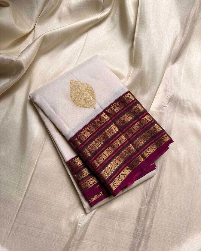 Sweat By Aab White Designer Soft Lichi Silk Sarees Wholesale Price In Surat